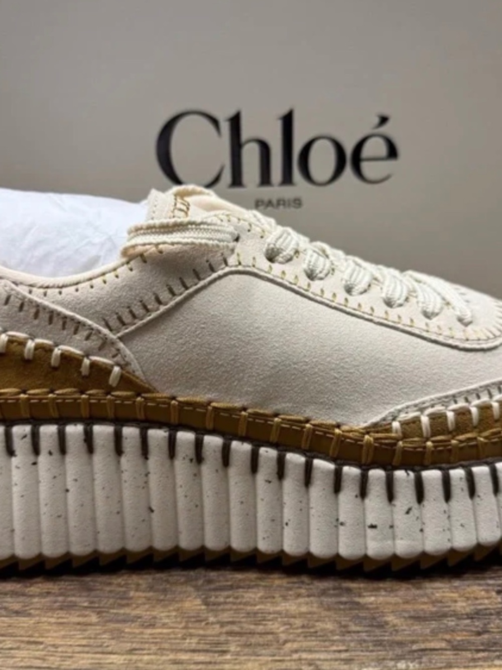 Chloe autumnal brown Nama sneakers